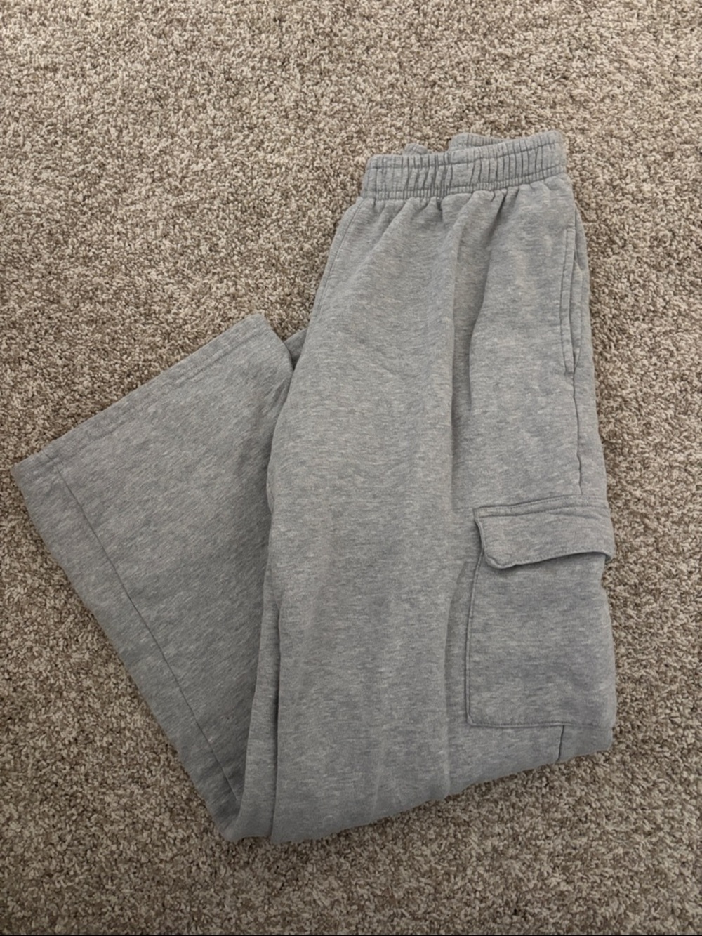 Brandy Melville Gray Wide Leg Cargo Sweatpants
